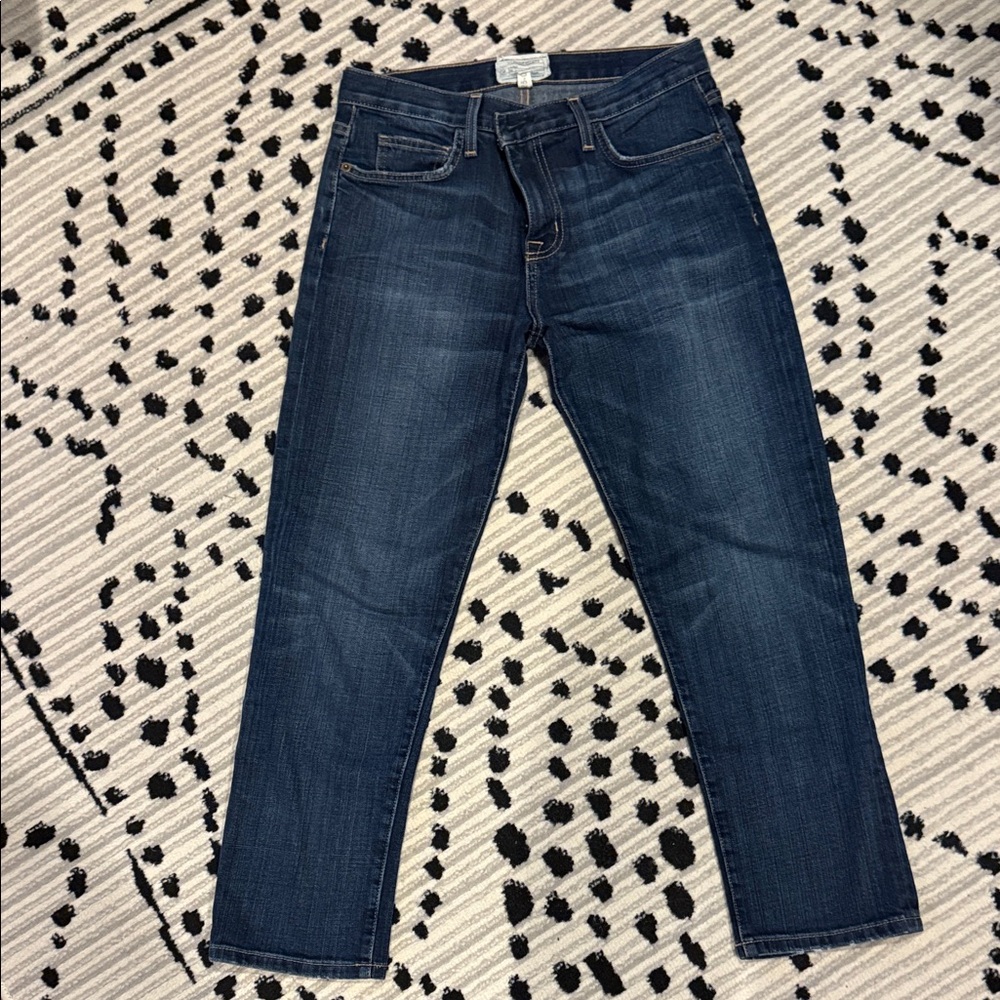 Current/Elliott Women's The Boyfriend Syle Dark Blue Ankle Jeans